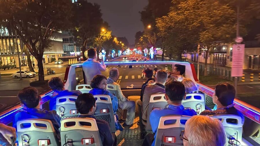 Ho Chi Minh City: Late-Night Open-Top Bus Tour - The bridge crossing is the main event