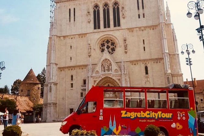 Hop On Hop Off Panoramic bus - Zagreb City Tour - Zagreb Cathedral and Ban Josip Jelačić Square