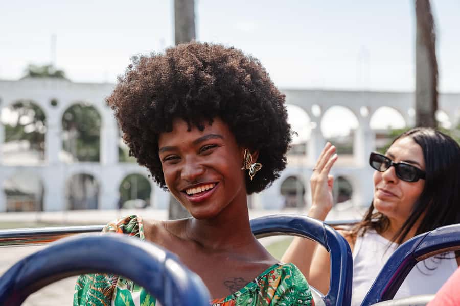 Hop-ON Hop-OFF Sightseeing Bus in Rio de Janeiro - Rio Samba Bus - Lapa and the Selarón Staircase bring the color and street life