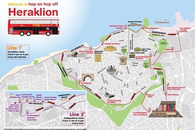 Hop-On Hop-Off Sightseeing Bus Tour in Heraklion - Audio commentary, seating, and onboard details