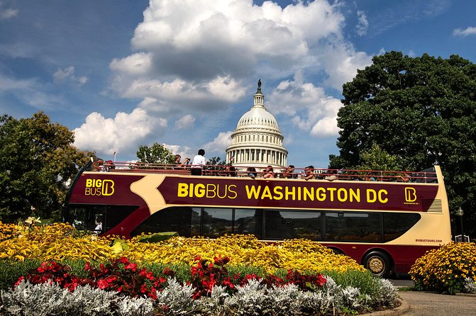 Hop-on Hop-off Sightseeing Tour by Open-top Bus with 18 Stops - The National Mall route, from the Washington Monument to the Holocaust Museum