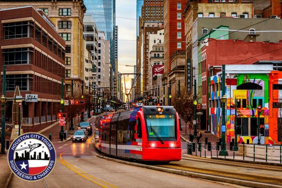 Houston: Guided City Tour by an Open-Top Double Decker Bus - Main Street Square and Houston City Hall