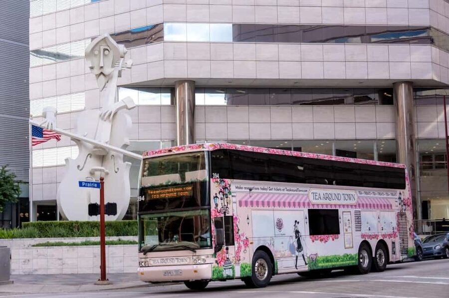 Houston: Tea Around Town® Afternoon Tea Bus Tour - Tea service: three pours and a full spread