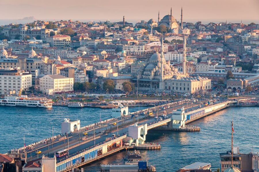Istanbul: Two Continents Evening Bus Tour with Commentary - Dolmabahce Palace gives the European shore a royal finish