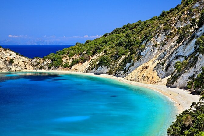 Ithaca Island Bus & Cruise Tour- Swim stop to Gidaki Beach - Stavros and the view over Polis Bay