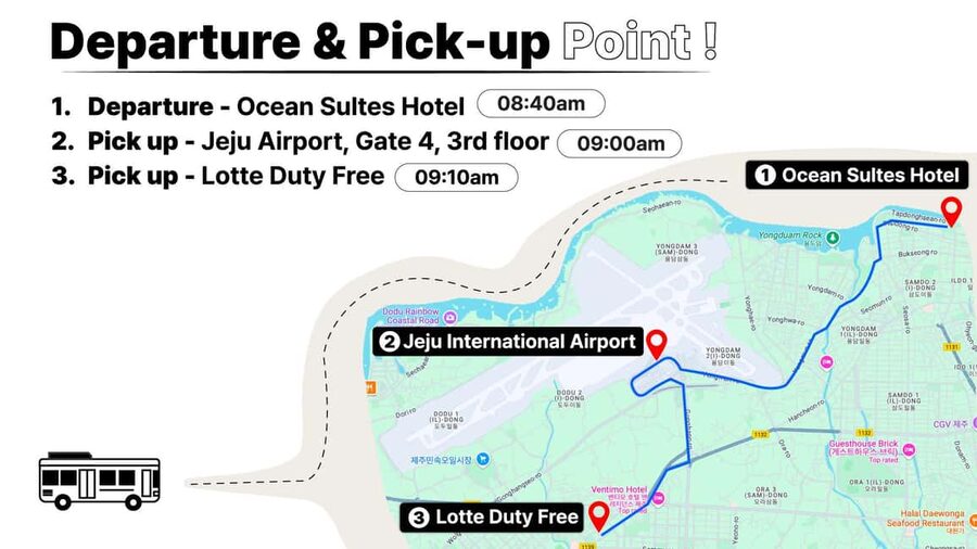 Jeju Island: Full-Day SouthWest Bus Tour with Entry Fees - Songaksan and the open coast