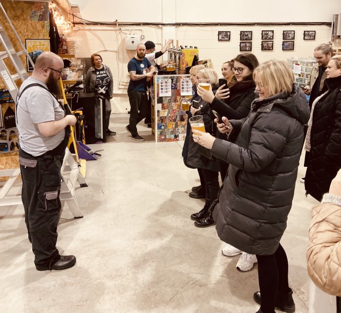 Liverpool: Brewery Bus Tour with 12 Beer and Pizza - Stop two: a short tasting with a change of pace