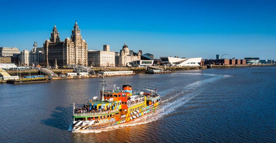 Liverpool: River Cruise and Hop-On Hop-Off Bus Tour - St Luke’s, the Chinese Arch, and Cain’s Brewery Village
