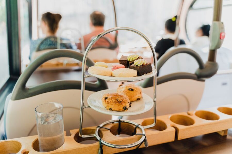 London: Afternoon Tea Bus with a Glass of Prosecco - What you eat during the 90-minute ride