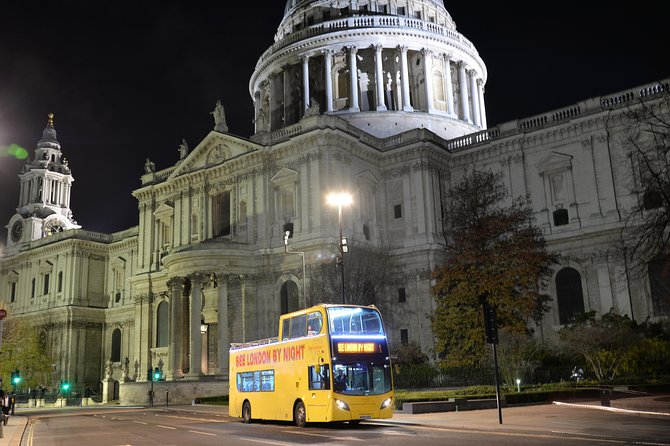 London by Night Sightseeing Tour - Open Top Bus - St Paul’s Cathedral and the City skyline