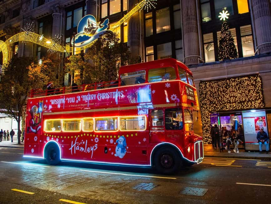 London: Christmas Lights Tour by Vintage Bus - Trafalgar Square and the Strand begin the light show