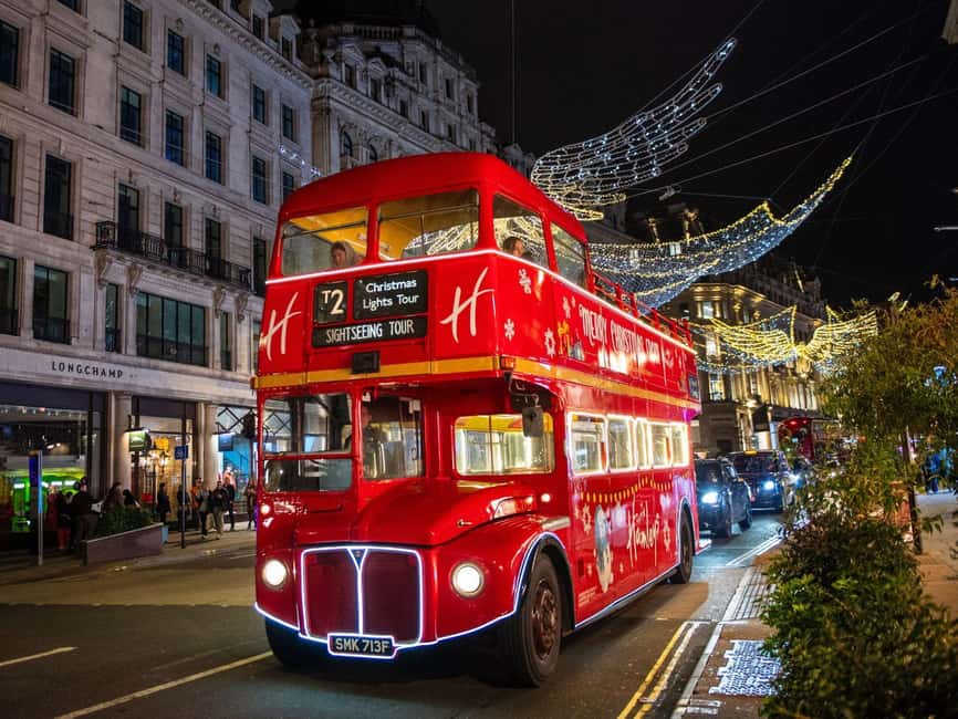 London: Christmas Lights Tour by Vintage Bus - Starting at Embankment and finding Bus Stop 40B