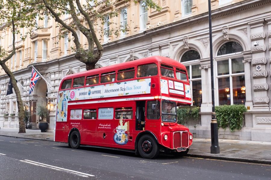London: Gin and Afternoon Tea Bus Tour with Audio Guide - Brigit’s Bakery cakes, scones, and savory bites