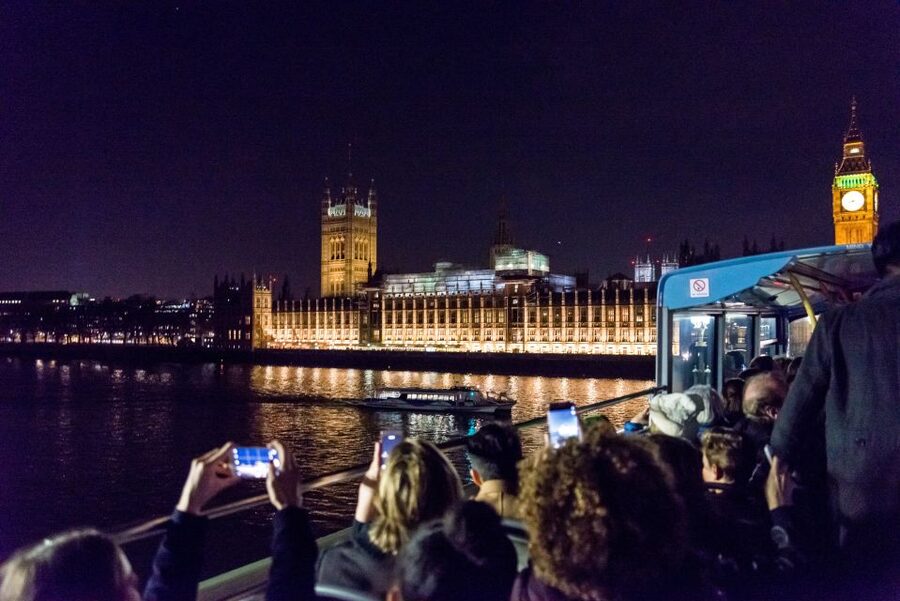 London: Nighttime Open-Top Sightseeing Tour with Live Guide - From the London Eye to Parliament Square