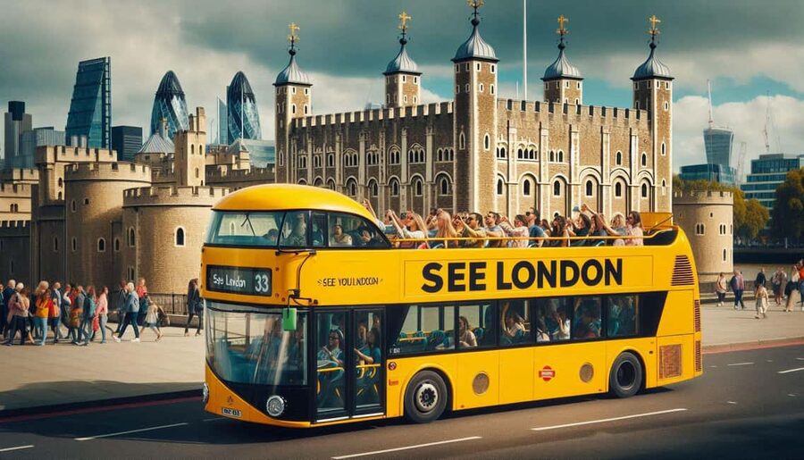 London: Private Open-Top Sightseeing Bus Tour - Starting with a central London pickup