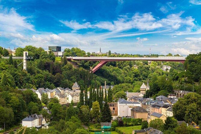 Luxembourg City Bus Tour - Constitution Square and the Golden Lady