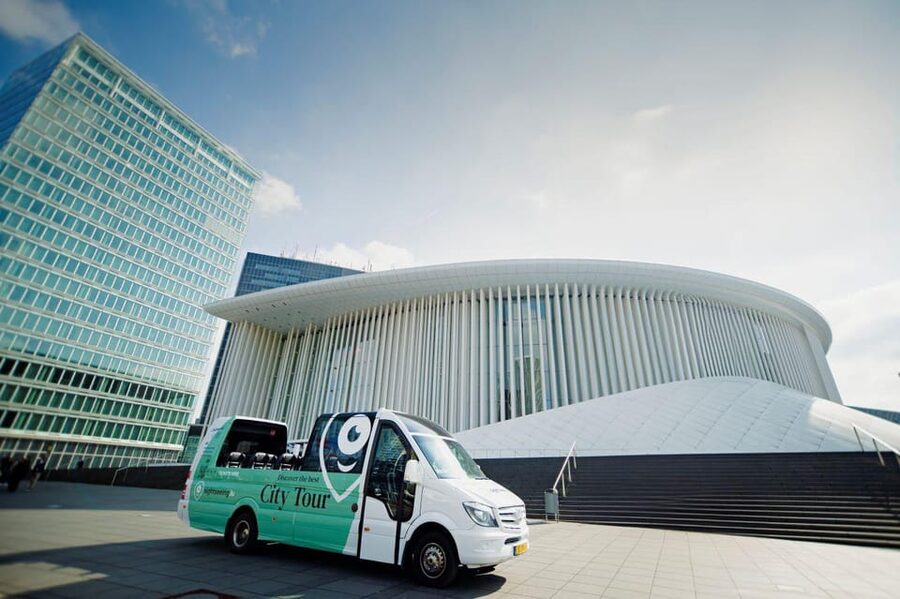 Luxembourg: City Bus Tour with Audio Guide and Headphones - What the minibus ride feels like