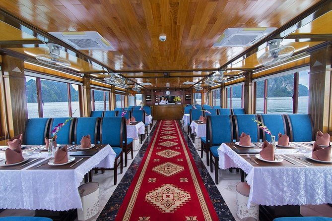 Luxury Halong Bay 1 Day on Cruises From Hanoi with Bus & Lunch - Sung Sot Cave and the cost of the stairs