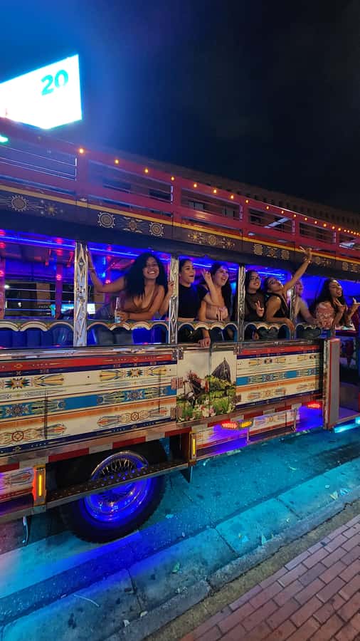 Medellin: Party Bus with DJ & Street Food Tastings - A photo stop at Gilberto Echeverri Mejía Bridge