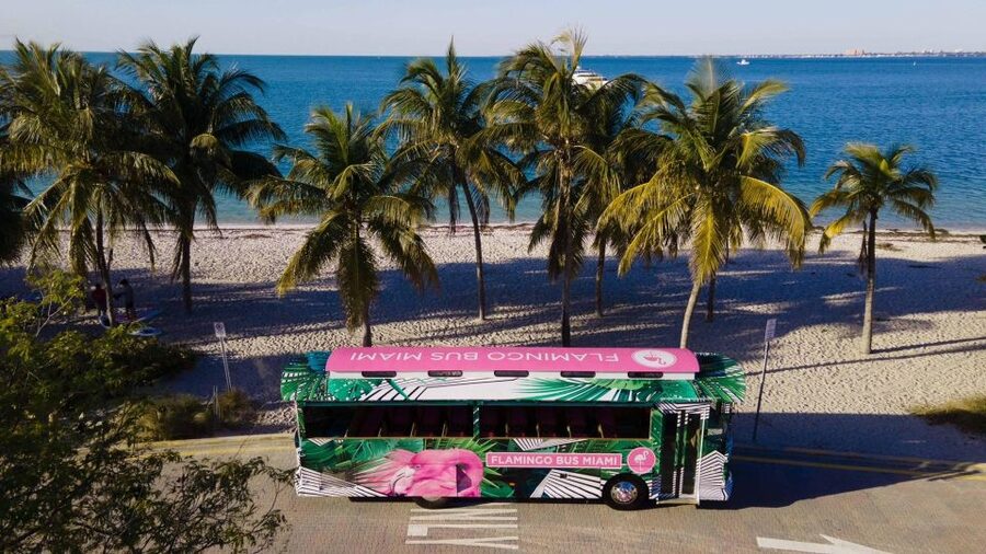 Miami Bus Tour Flamingo Open Air Trolley Bus Tours City Tour - Miami Beach and the Art Deco character of Ocean Drive