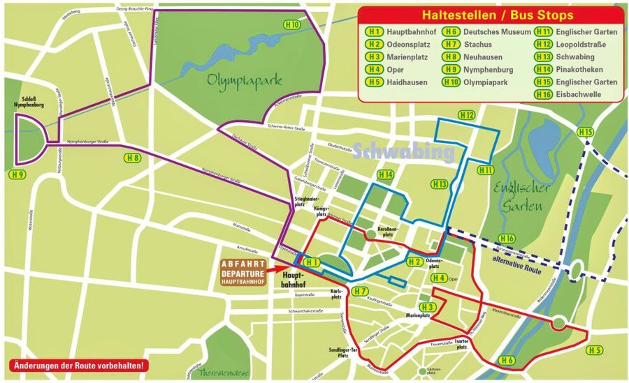 Munich Hop-On Hop-Off Tour: 1-Day or 2-Day Ticket - Key points at a glance