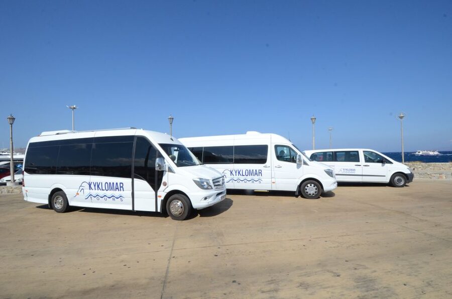 Mykonos: Half-Day City Walking Tour and Island Bus Tour - Finding Fabrika Square and starting the walk