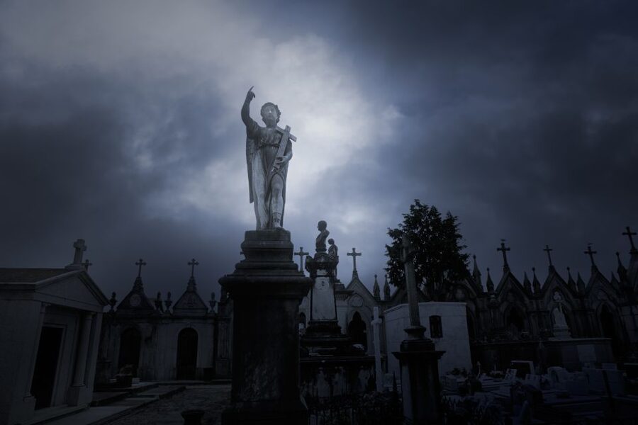 New Orleans: Night Cemetery and Ghost BYOB Bus Tour - Leaving the French Quarter for the cemetery after dark