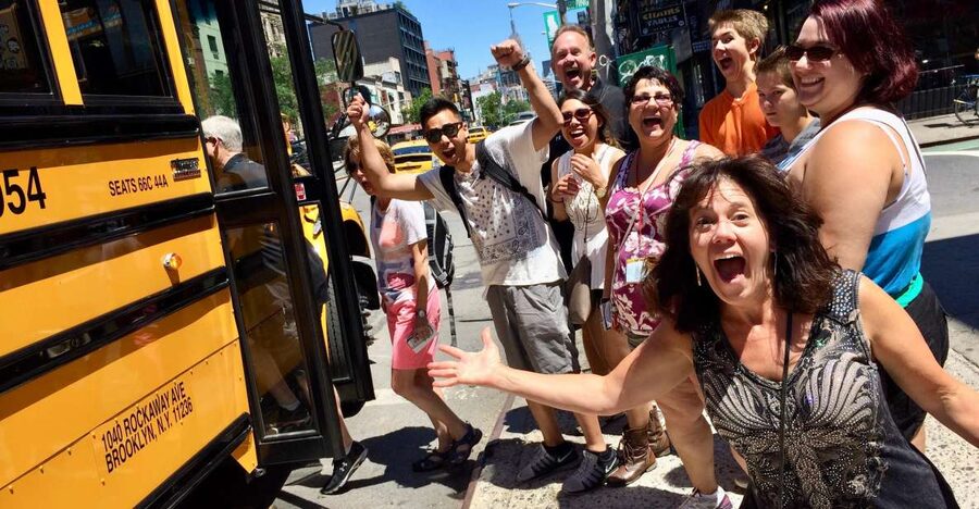 New York City: Half-Day Pizza Bus Tour - Why the yellow bus is more than a photo prop