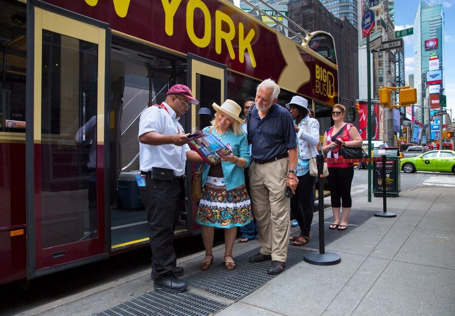 New York: Hop-on Hop-off Sightseeing Tour by Open-top Bus - The best way to use one day