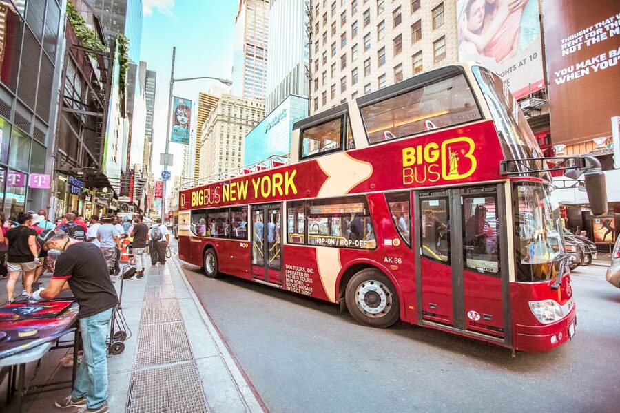 New York: Hop-on Hop-off Sightseeing Tour by Open-top Bus - The open-top deck, audio, and app