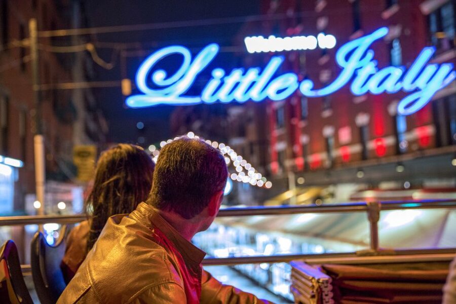 NYC: Sightseeing Night Tour by Open-Top Bus with Live Guide - Downtown views of the Empire State Building and Flatiron Building