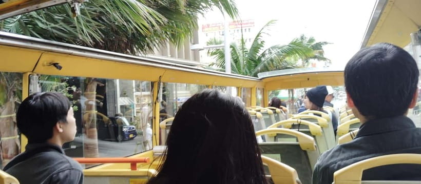 Okinawa: Double-Decker Open Top Bus Tour for Shuri Castle - Riding above Naha on the red double-decker