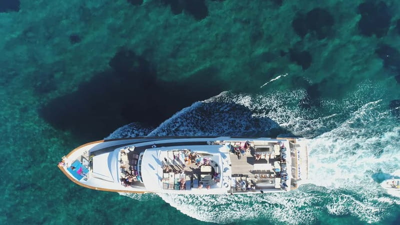 Paphos: Adults Only Cruise with Drinks, Food, Bus, Swim Stop - First swim stop near Peyia