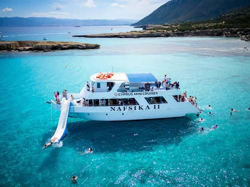 Paphos/Akamas: Blue Lagoon Bus & Boat Tour with Water Slide - What is included and what you should pack