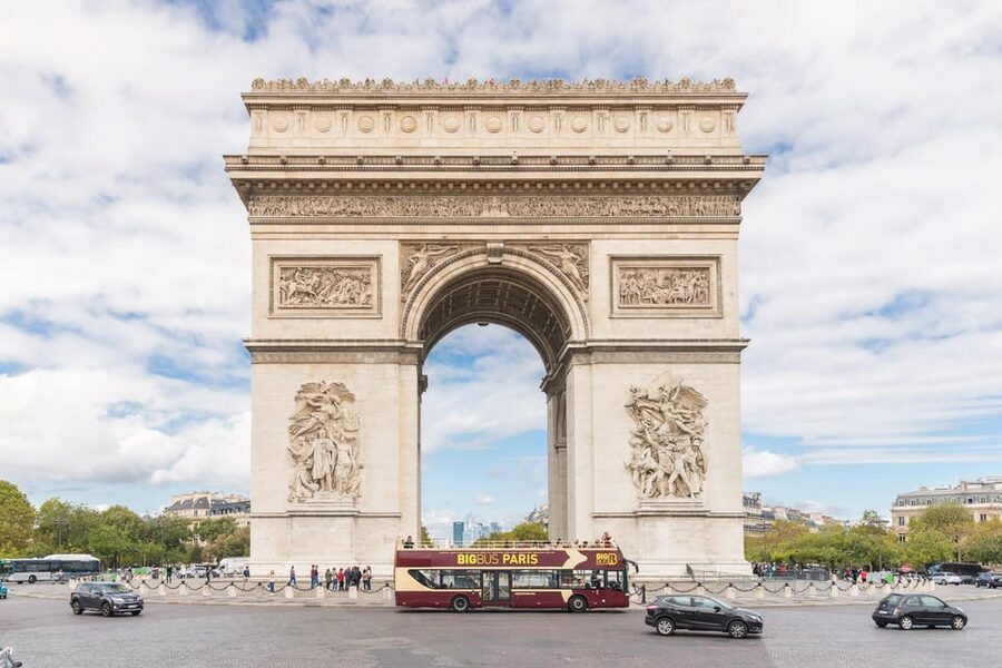 Paris: Arc de Triomphe Ticket & Big Bus Hop-on Hop-off Tour - The Louvre and Pont des Arts