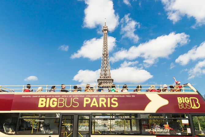 Paris Big Bus Open Top Panoramic Night Tour - The Eiffel Tower is the star of the route