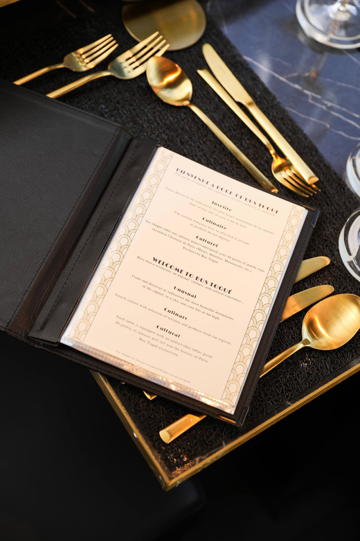 Paris Bus Toqué St Germain 3-Course Dinner w/ Champagne - A moving dinner with Paris outside your window