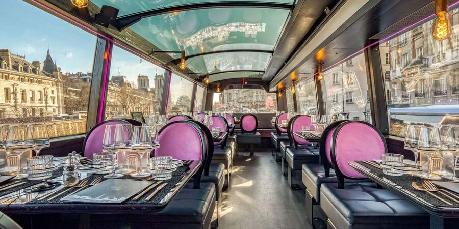 Paris: Cultural Night Bus Tour with Dinner On Board - What comes to the table