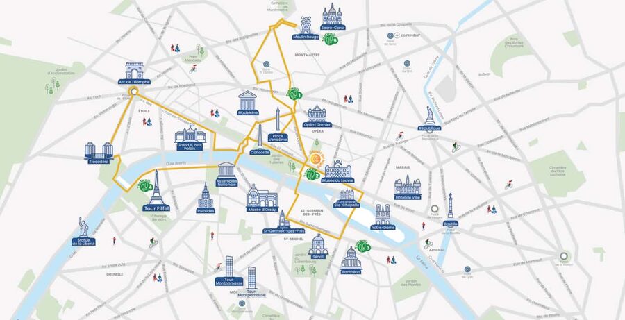 Paris: Tootbus Panoramic by Night Bus Tour with Audioguide - Starting at the Louvre and finding the right bus