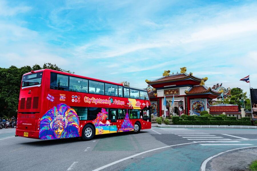 Pattaya: City Sightseeing Hop-On Hop-Off Bus Tour - The top deck, air conditioning, and audio guide