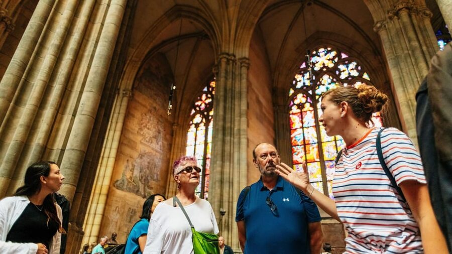 Prague Castle Interiors, Bus Tour and Vltava River Cruise - From Na Příkopě to the castle in 30 minutes