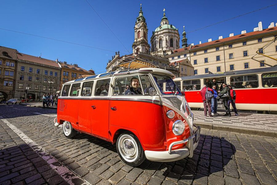 Prague: Private Sightseeing Tour in original VW Samba bus - The photo stops and complimentary Polaroid