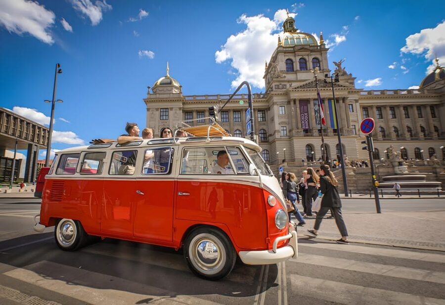 Prague: Private Sightseeing Tour in original VW Samba bus - What you see from the VW T1 Samba