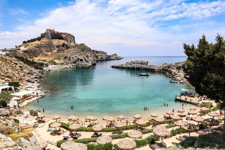 Rhodes: Guided Bus Tour to Lindos Village & Seven Springs - Seven Springs: a short walk with a curious tunnel