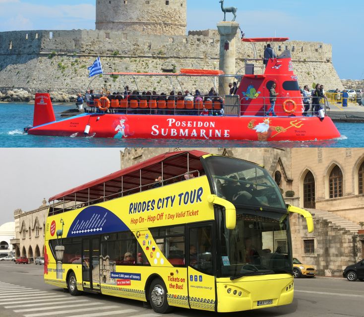 Rhodes: Hop-on Hop-off Bus and Submarine Tour - Key points at a glance