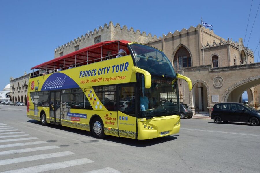 Rhodes: Hop-on Hop-off Bus and Submarine Tour - The Poseidon Submarine at Mandraki Harbor