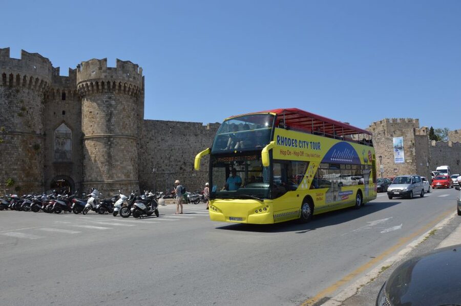Rhodes: Hop-on Hop-off Bus and Submarine Tour - Old Town, the harbor, and the views from the water