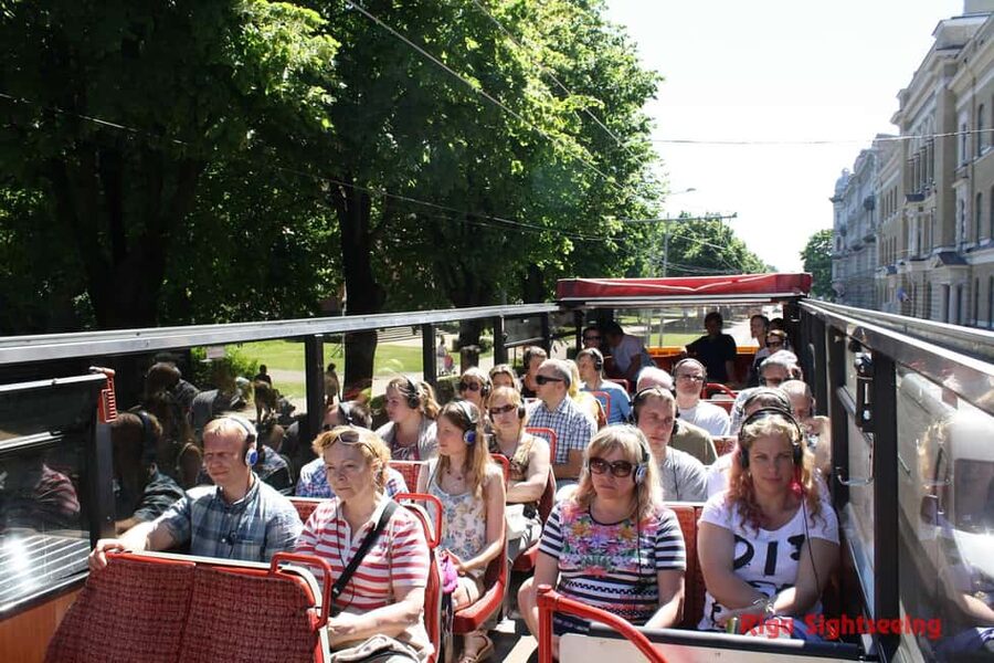 Riga: Red Bus Hop-On Hop-off Sightseeing Grand Tour - The harbor and Riga Ferry Terminal