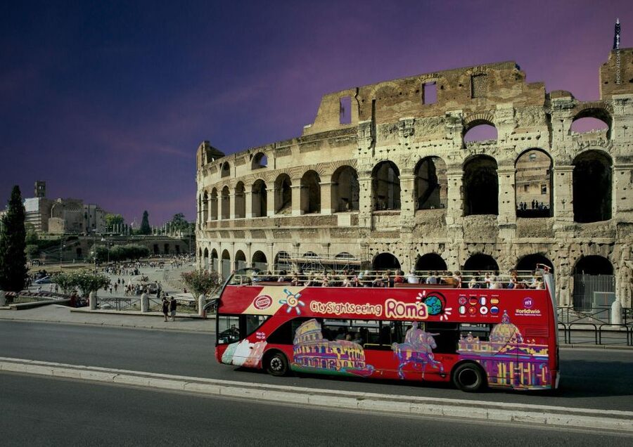 Rome: City Highlights Open-Top Bus Night Tour - Rome After Dark in 45 Minutes