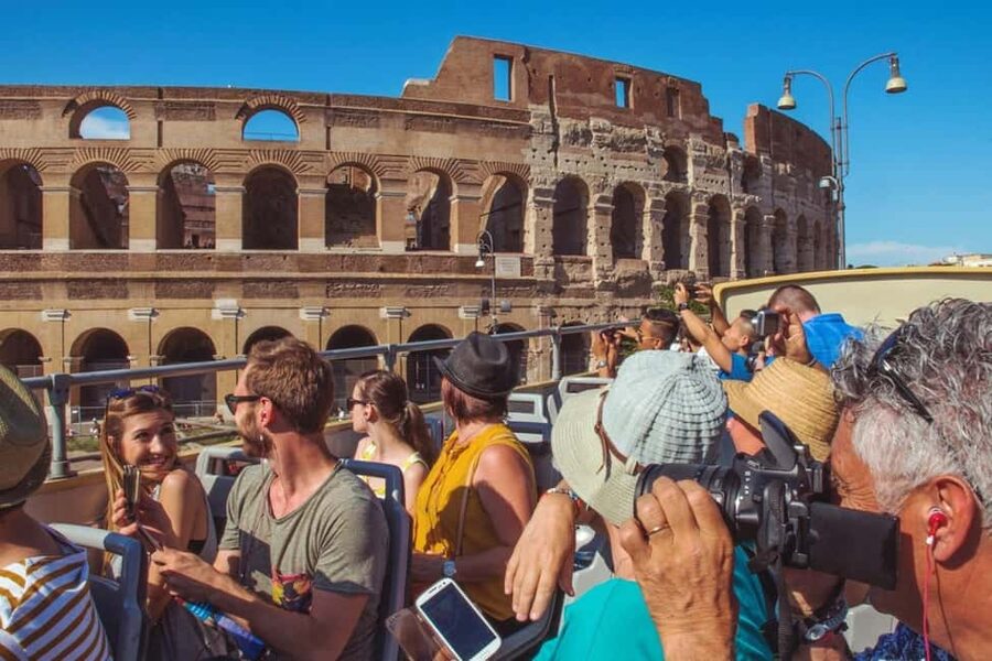 Rome: Colosseum, Roman Forum, Palatine Hill & Hop-on Hop-off - Entering the Colosseum after the prison visit
